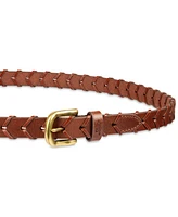 Levi's Women's Fully Adjustable Skinny Braided Genuine Leather Belt
