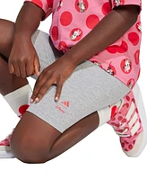 adidas Big Girls Disney Minnie Mouse Tights Shorts and T-Shirt, 2-Piece Set