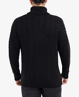 X-Ray Men's Cable Knit Roll Neck Sweater