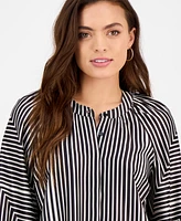 I.n.c. International Concepts Petite Polished Printed Popover Blouse, Exclusively at Macy's