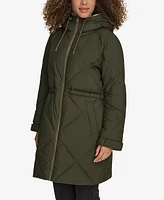 Levi's Women's Diamond Quilted Cinch Waist Parka Jacket