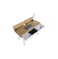 Slickblue Modern Heavy Duty Laptop Computer Desk with Storage Drawer For Home Office