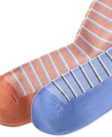 Polo Ralph Lauren Men's 2-Pk. Oxford Stripe Slack Socks