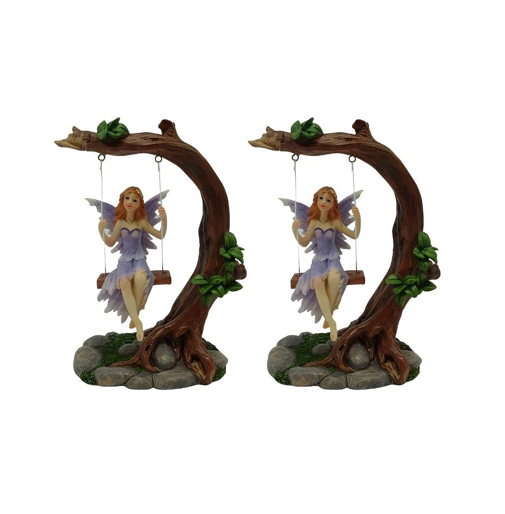 Fc Design "2-pc Set" 5.5"H Pink Fairy on the Swing Figurine Statue Ornament Home Room Office Decor and Perfect Ideas for Housewarming, Holidays and Bi