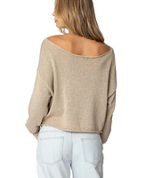 Edikted Women's Aviv Wide Neck Oversized Sweater