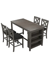 Slickblue 5-Piece Counter Height Table Set for Stylish and Functional Dining Spaces