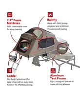 Yakima SkyRise Hd Medium Heavy Duty 4 Season Rooftop Tent for 2 People, Tan