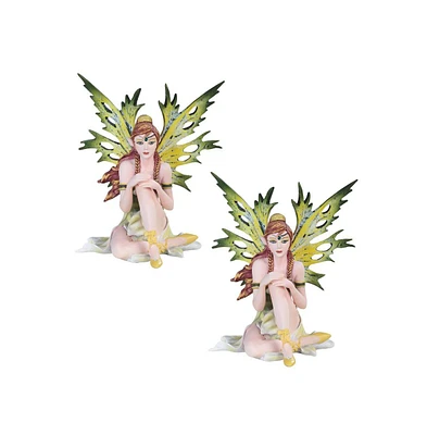 Fc Design "2-pc Set" 5"H Spring Forest Fairy Figurine Statue Ornament Home Room Office Decor and Perfect Ideas for Housewarming, Holidays and Birthday