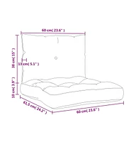 vidaXL Pallet Cushions pcs Taupe Fabric