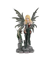 Fc Design "2-pc Set" 9"H Red Fire Fairy with Green Baby Dragon Figurine Statue Ornament Home Room Office Decor and Perfect Ideas for Housewarming, Hol