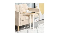 Slickblue Compact C-Shaped Sofa Side Table for Convenient and Stylish Living Room Storage