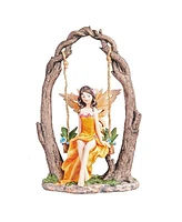 Fc Design "2-pc Set" 10"H Fairy on Swing Figurine Statue Ornament Home Room Office Decor and Perfect Ideas for Housewarming, Holidays and Birthdays