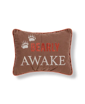 12" x 16" Bearly Awake Embroidered Thanksgiving Throw Pillow