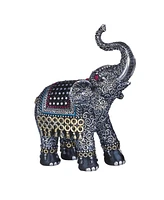 Fc Design "2-pc Set" 6.5"H Thai Elephant with Trunk Up Figurine Statue Ornament Home Room Office Decor and Perfect Ideas for Housewarming, Holidays an