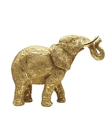 Fc Design "2-pc Set" 5.25"W Gold Thai Elephant Figurine Statue Ornament Home Room Office Decor and Perfect Ideas for Housewarming, Holidays and Birthd