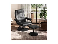 Slickblue Swivel Lounge Chair Recliner with Ottoman