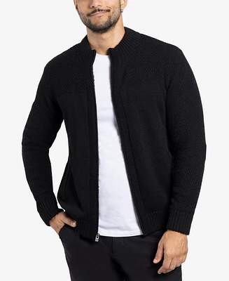 X-Ray Men's Color Blocked Full-Zip High Neck Sweater Jacket