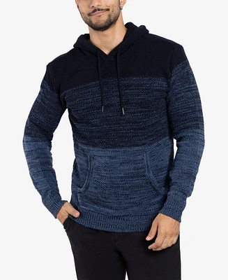 X-Ray Men's Color Blocked Hooded Sweater