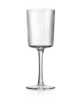 Godinger Sullivan Street Fluted White Wine Glasses, Set of 4