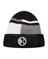 Pro Standard Men's Black/White Pittsburgh Steelers Speckled Cuffed Knit Hat