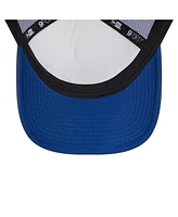 New Era Men's White/Royal Los Angeles Dodgers Spring Training Circle Foam A-Frame 9FORTY Trucker Adjustable Hat