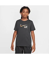 Nike Big Boys and Girls Black Liverpool Swoosh T-Shirt