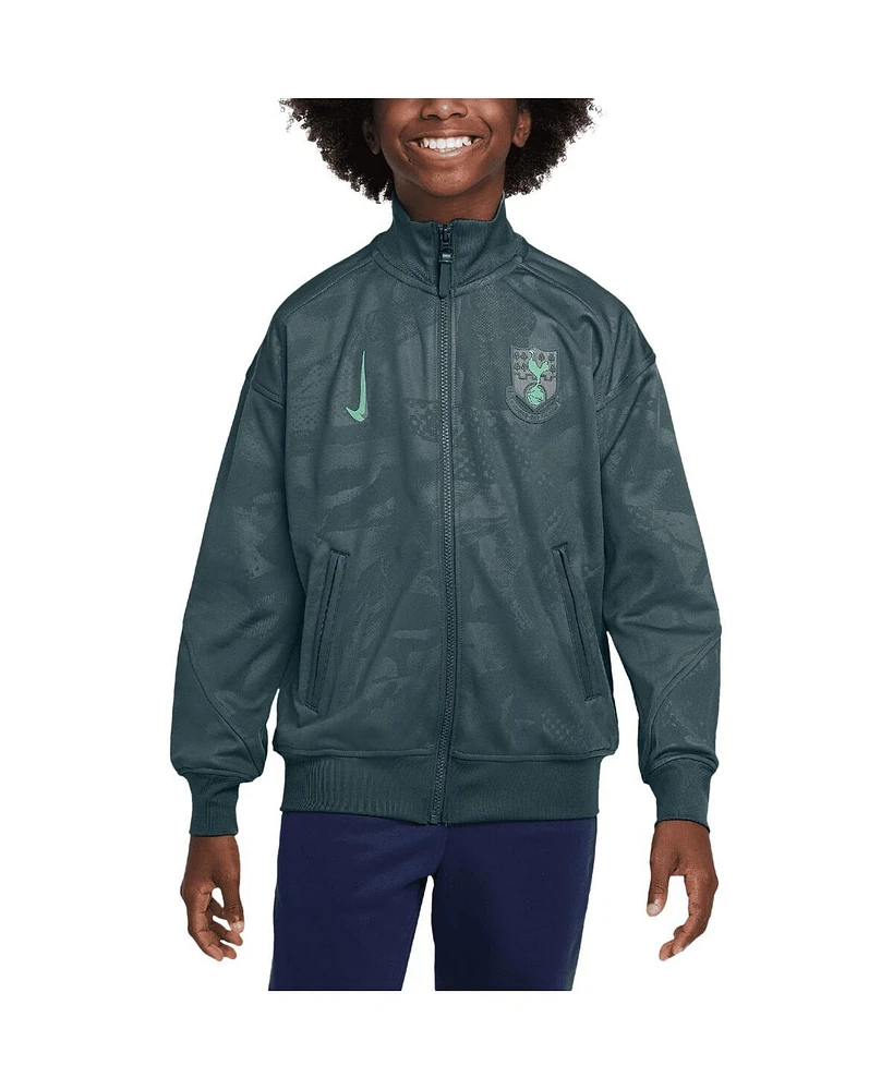 Nike Big Boys and Girls Green Tottenham Hotspur 2024/25 Third Academy Pro Anthem Full Zip Jacket