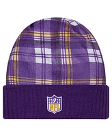 New Era Men's Purple Minnesota Vikings Sideline Statement Cuffed Knit Hat
