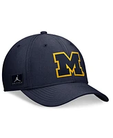 Jordan Men's and Women's Navy Michigan Wolverines 2024 Sideline Rise Performance Flex Hat