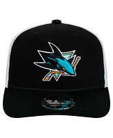 New Era Men's Black San Jose Sharks Core Trucker 9SEVENTY Stretch-Snap Hat