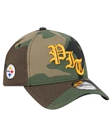 New Era Men's Camo Pittsburgh Steelers Mystic Camo A-Frame 9FORTY Adjustable Hat