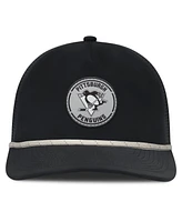 Fanatics Men's Black Pittsburgh Penguins Front Office Performance A-Frame Adjustable Hat