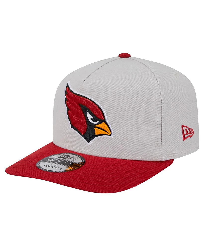 New Era Men's Stone Arizona Cardinals Decent 9FIFTY A-Frame Snapback Hat