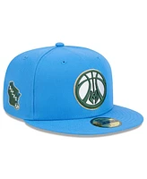 New Era Men's Blue Milwaukee Bucks 2024/25 City Edition Alternate 59FIFTY Fitted Hat