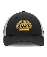 Fanatics Men's Black Boston Bruins 2024 100th Anniversary Adjustable Hat