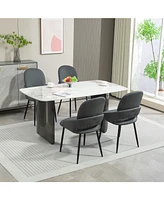 Dyhome Faux Leather Upholstered Dining Chairs