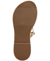 Madden Girl Glam Rhinestone Lace-Up Flat Sandals