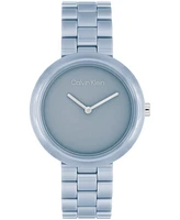 Calvin Klein Women's Ck Pure Blue Ceramic Bracelet Watch, 35mm