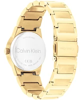 Calvin Klein Women's Ck Linear Elegance Gold Tone Stainless Steel Bracelet Watch, 32mm