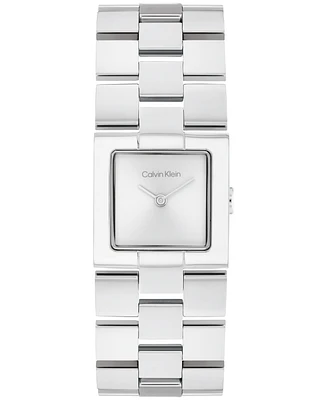 Calvin Klein Women's Ck Meridian Silver Tone Stainless Steel Bracelet Watch, 22mm