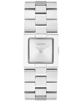 Calvin Klein Women's Ck Meridian Silver Tone Stainless Steel Bracelet Watch, 22mm