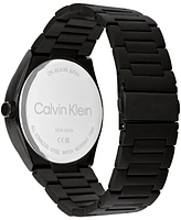 Calvin Klein Men's Distinguish Gmt Black Ionic Plated Watch Bracelet, 44mm