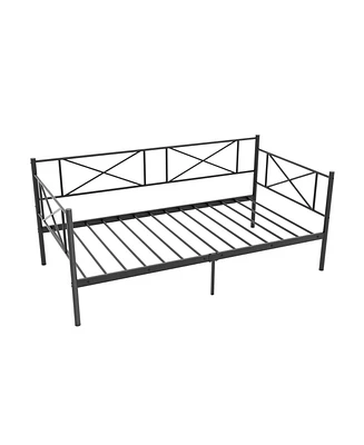 Gouun Twin Size Platform Bed with Heavy-duty Metal Slat Support