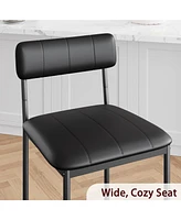 gaomon Dining Chairs Set of 2, Upholstered Dining Chairs with Back, Pu Leather Dining Kitchen Chair for Kitchen, Apartment, Dinner, Comfortable Seat,