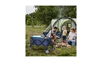 Slickblue Collapsible Outdoor Wagon for Easy Transport and Versatile Use in Camping, Beach, and Gardening