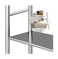 gaomon 2 Tier Over The Toilet Storage, Metal Over Toilet Organizer Rack With Removable Towel Hooks, Paper Holder, Bathroom Organizer Over Toilet, Easy