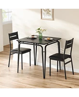 gaomon Dining Table for 2, Small Table and Chairs Set of 2, Square Dinette Set for 2, Dinner Table Set