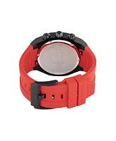TechnoMarine Men's Tm-523003 Reef Quartz Chronograph Black, Silver, Red Dial Watch