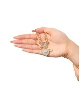 Juicy Couture Toggle Bracelet with Crystal Heart Charm