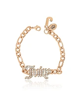 Juicy Couture Crystal Script Logo Chain Bracelet